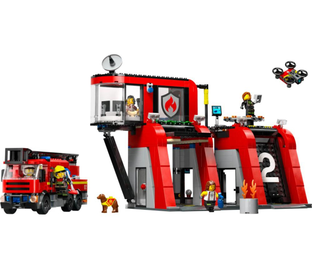 LEGO City 60414 Remiza strażacka z wozem strażackim - 1205487 - zdjęcie 2